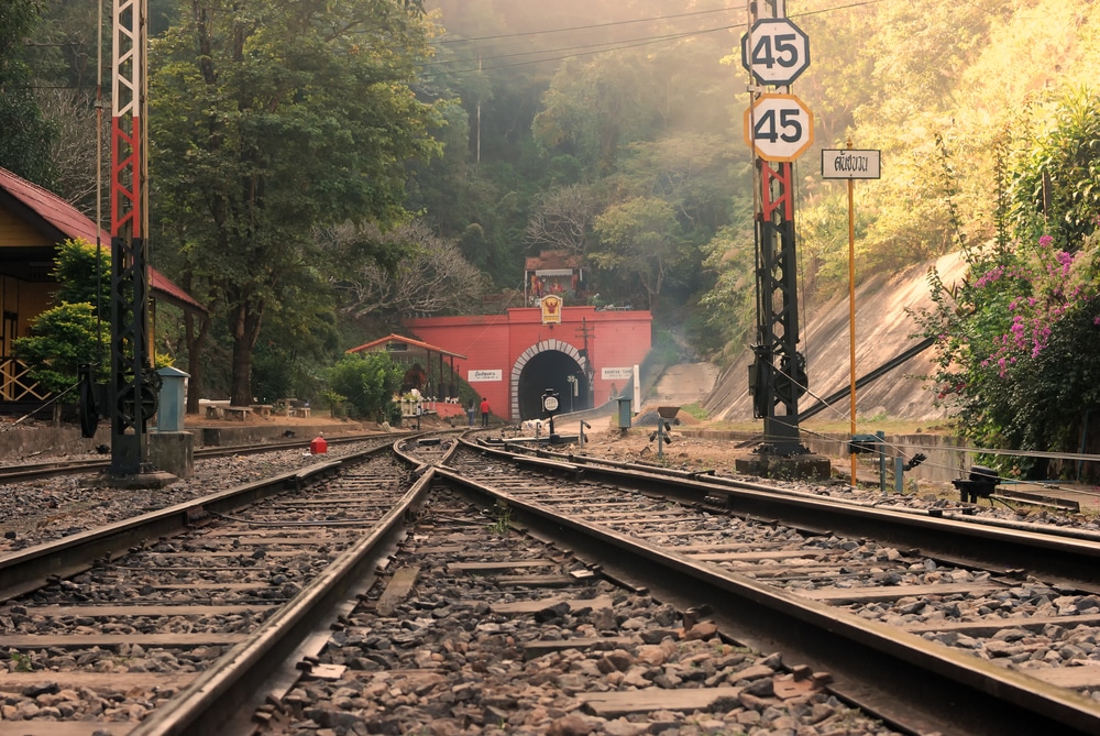 Lamphun,,Thailand:,Trains,Are,Running,Through,The,Khun,Tan,Tunnel